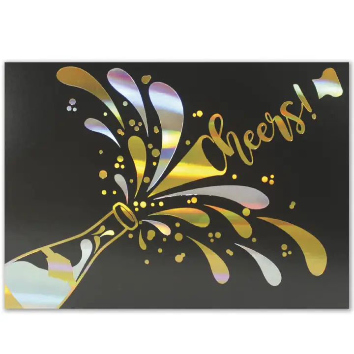 Promotional Cheers Holiday Greeting Card – Gold