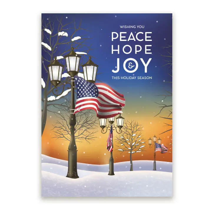 Promotional American Peace Holiday Greeting Card
