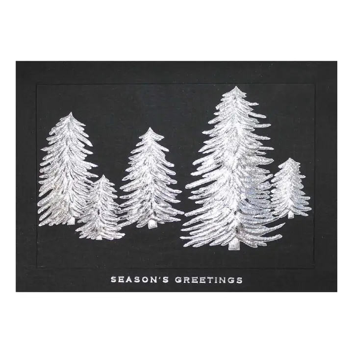 Promotional Silver Trees Holiday Greeting Card