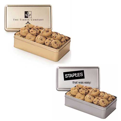 Rectangle Cookie Tin Custom Imprinted Rectangle Cookie Tin Food Gifts