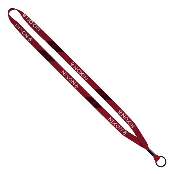 Promotional Waffle-Weave Dye-Sublimated Lanyard with Metal Crimp