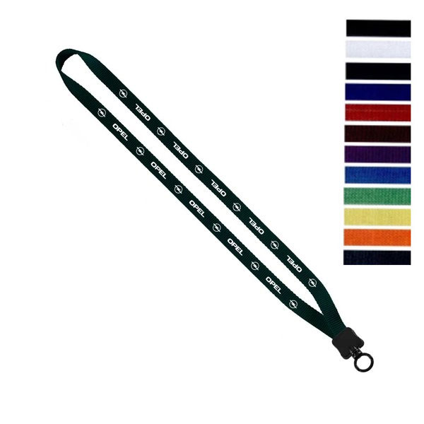 Smooth Nylon Lanyard with O-ring Attachment 1/2 Inch Add Custom logo