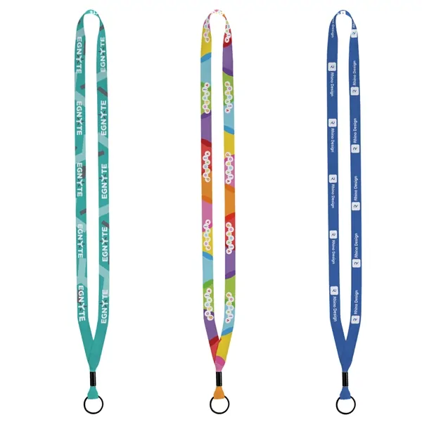 Promotional Dye-Sublimated Polyester Lanyard with Metal Crimp