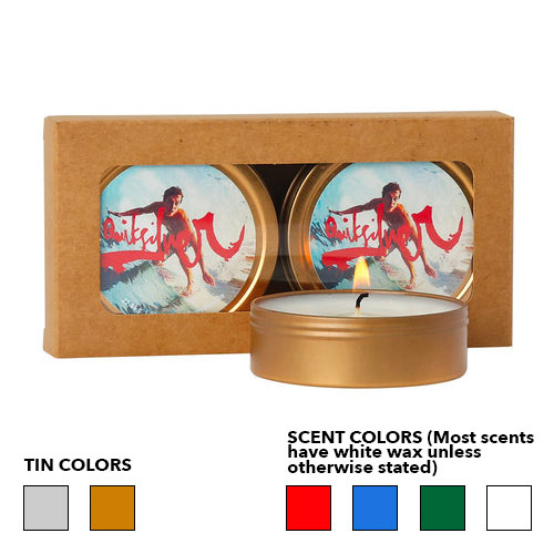 Promotional Scented Candle 2-Pack in Kraft Window Box 