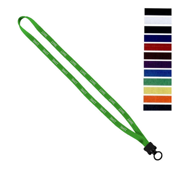 Promotional Stretchy Elastic Tube Lanyard with O-ring Attachment 3/8 Inch