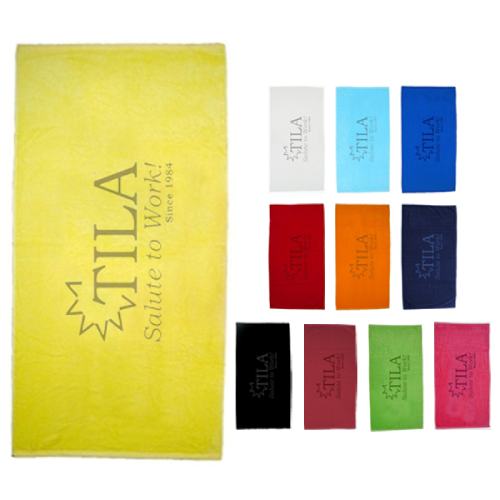 View Image 2 of Basic Weight Colored Beach Towel