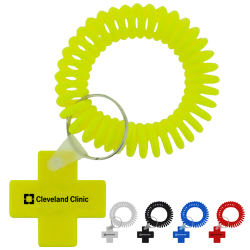 Cross Coil Key Tag