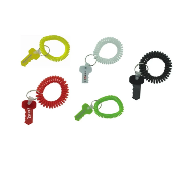 Promotional Key Shape Coil Key Tag