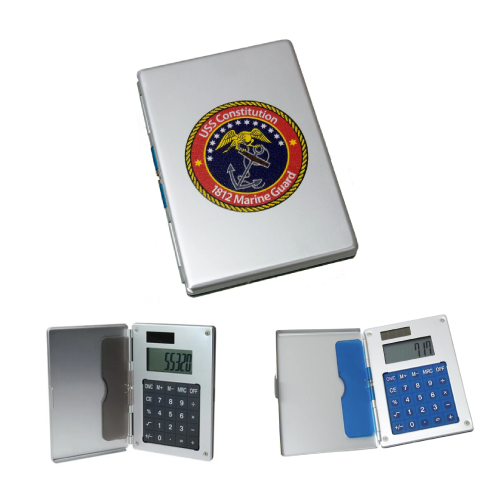 Promotional Aluminum Card Case W/Solar Calculator