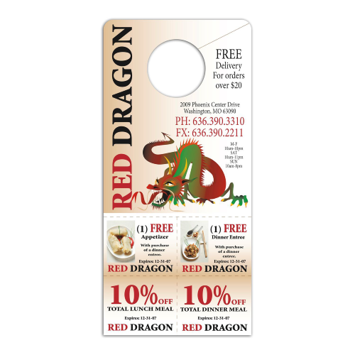 Promotional Coupon Door Hanger