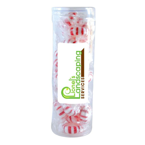 Promotional Striped Peppermints in Fun Tube
