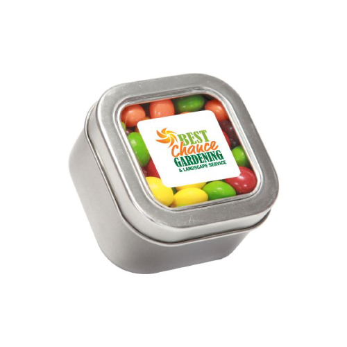 Promotional Skittles in Square Window Tin
