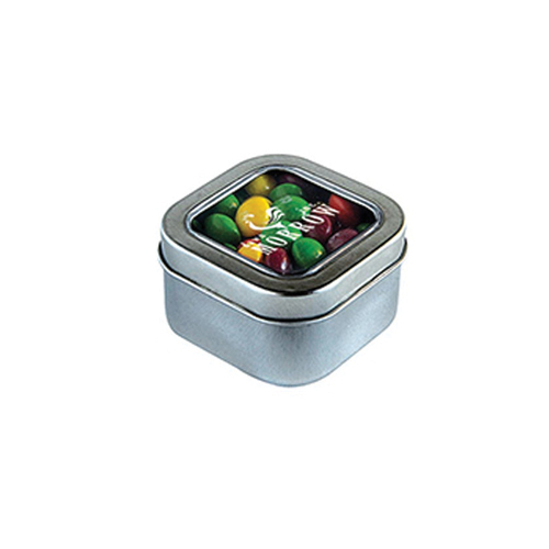 Promotional M&M's Plain in Square Window Tin