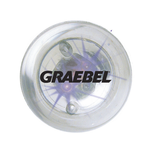 Promotional Clear Blinking Ball with 2 Blue LED Lights