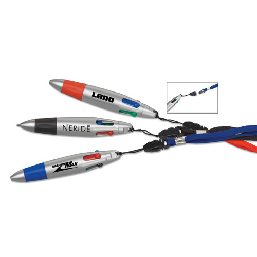 Promotional Pen on a Lanyard-4-Color 