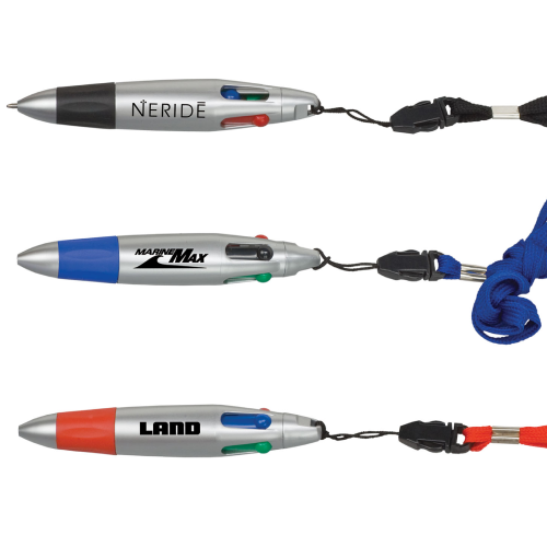 Promotional Pen on a Lanyard-4-Color 