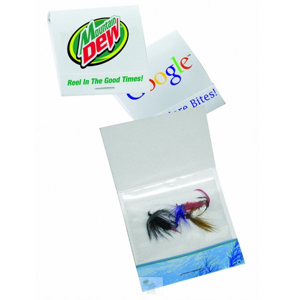 Promotional Fly Fishing Matchbook with Flies