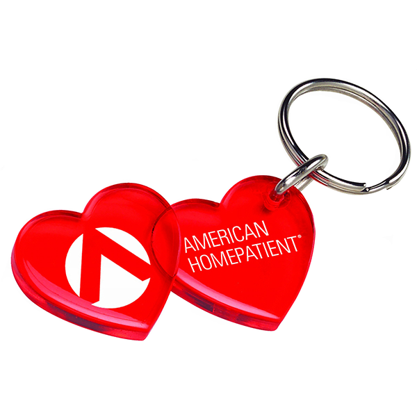 Promotional Double Heart Keychain