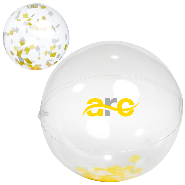 glitter filled beach ball