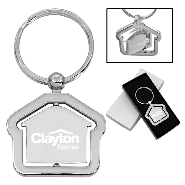 Promotional House Spinner Keychain