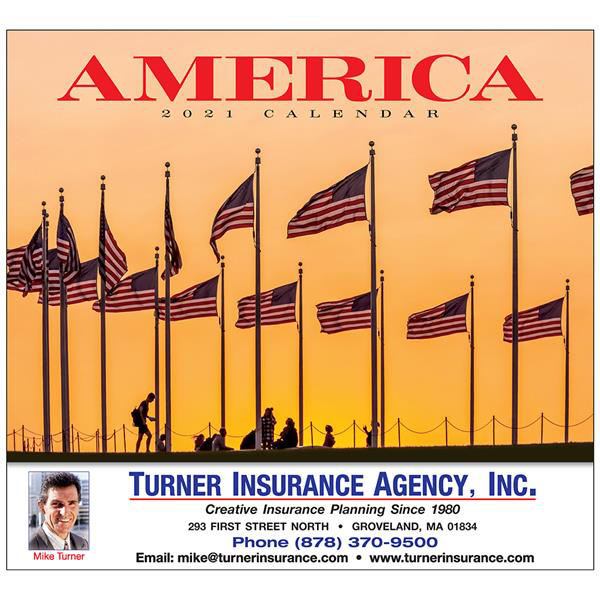 American Spirit Wall Calendar America Wall Calendars 1.53 Ea