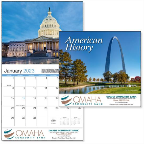 America History Wall Calendar 