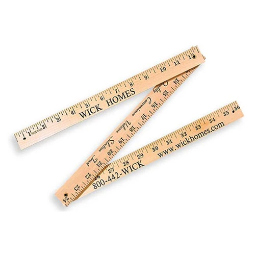 Promotional Folding Yardstick-Natural Finish