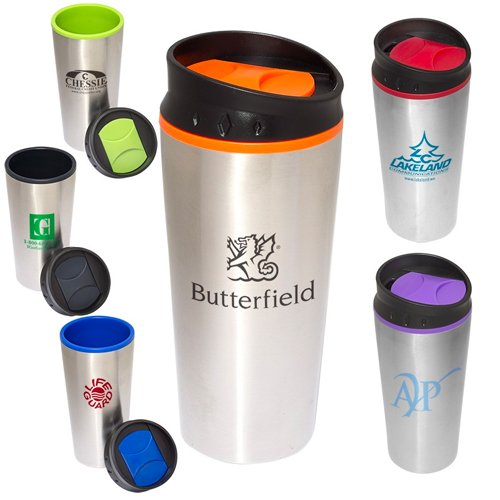 Promotional Color Block Top Tumbler-15oz. 