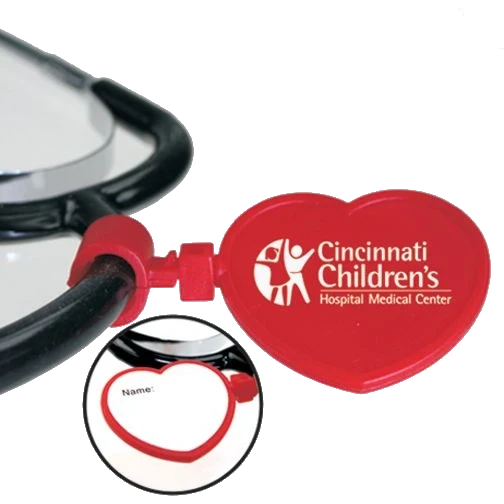 Promotional Heart-Shaped Stethoscope ID Tag 