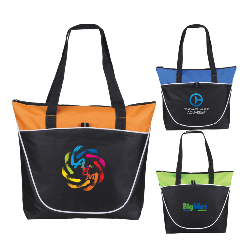 Promotional Hermosa – Zippered Canvas Tote Bag