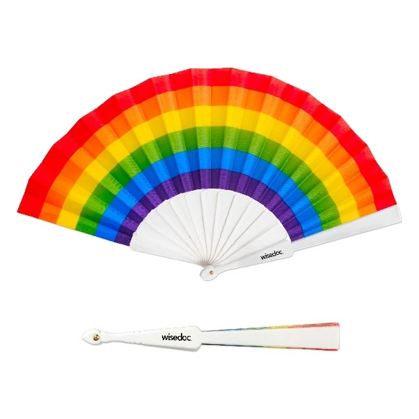 Promotional Folding Rainbow Hand Fan