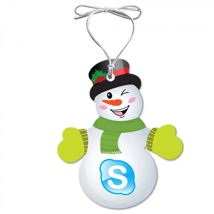 Promotional Snowman Acrylic Holiday Ornament