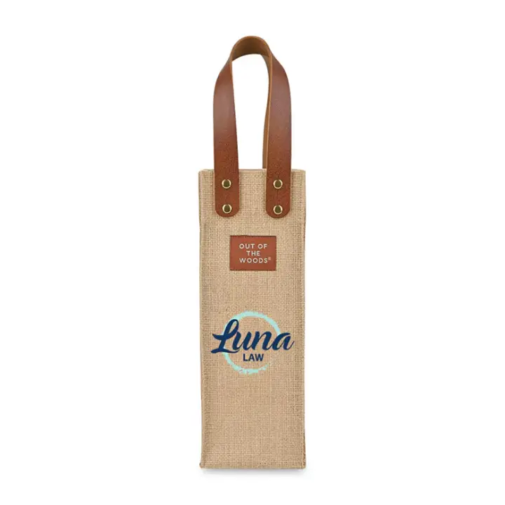 Promotional Out of The Woods® Jute Wine Tote