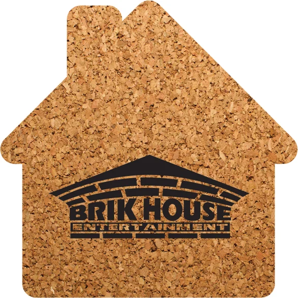 Promotional House Shaped Cork Coaster