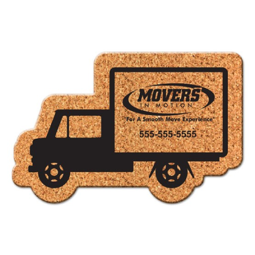 Promotional Box Truck Cork Coaster