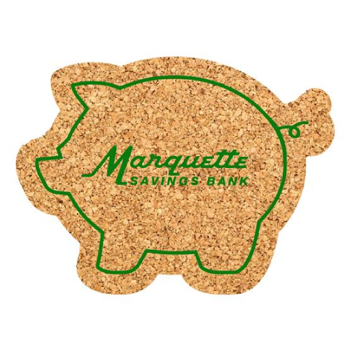 Promotional Pig Cork Coaster