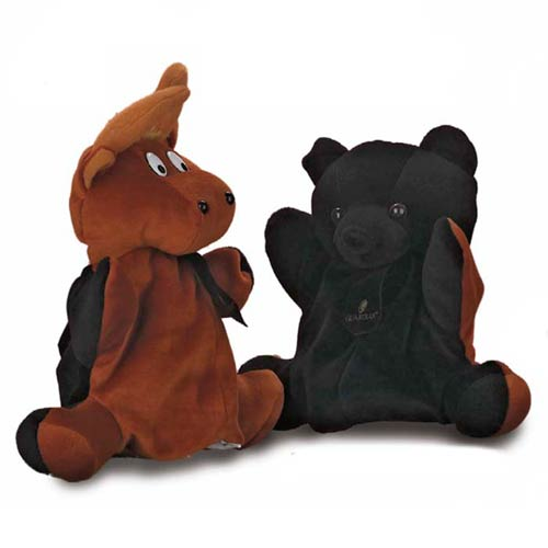 Promotional Bear to Bull Hand Puppet