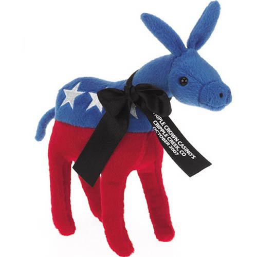 Promotional Patriotic Plush Donkey