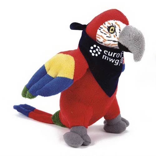 stuffed green parrot