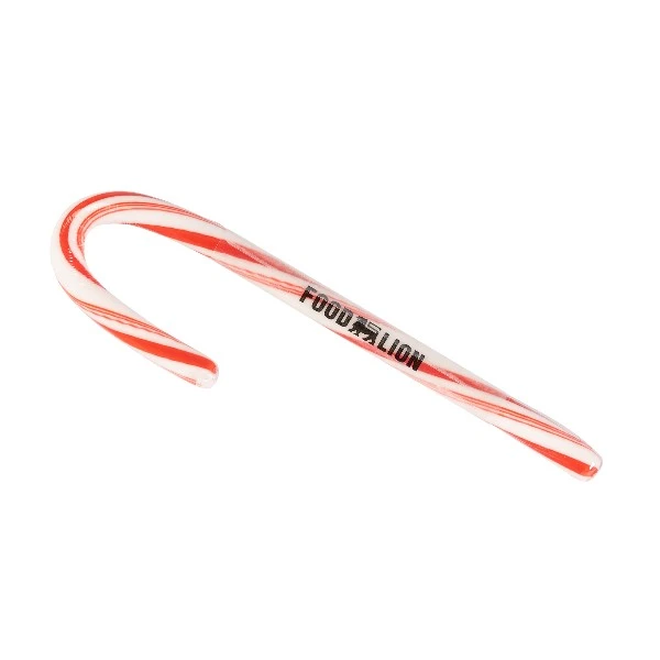 Promotional Large Candy Cane with Clear Label