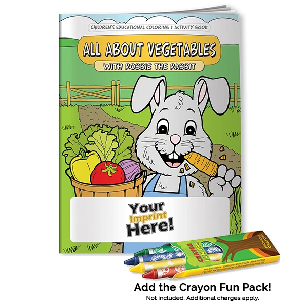All About Vegetables with Robbie Rabbit  Coloring Book