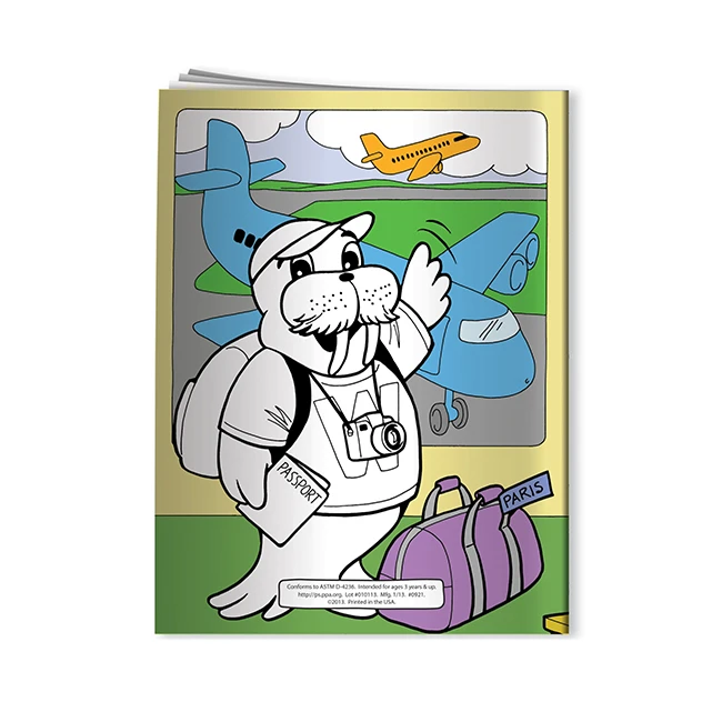 Around the World with Walter Walrus  Coloring Book