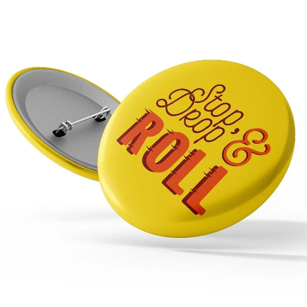 Promotional Fire, Safety: Stop, Drop & Roll Button