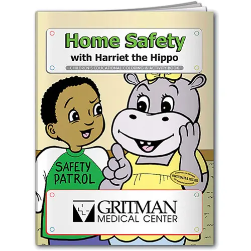 Promotional Home Safety w/ Harriet the Hippo-Coloring Book