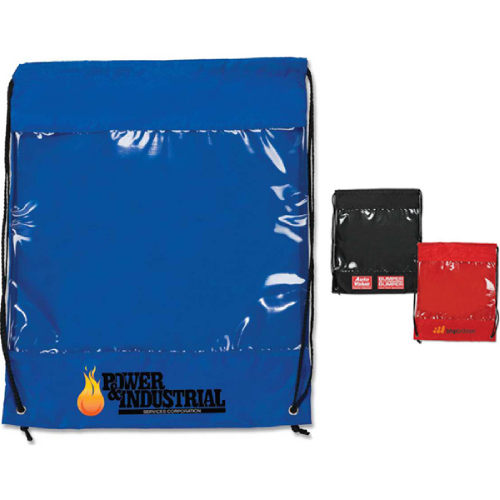 Promotional Backpack with Clear Safety Window