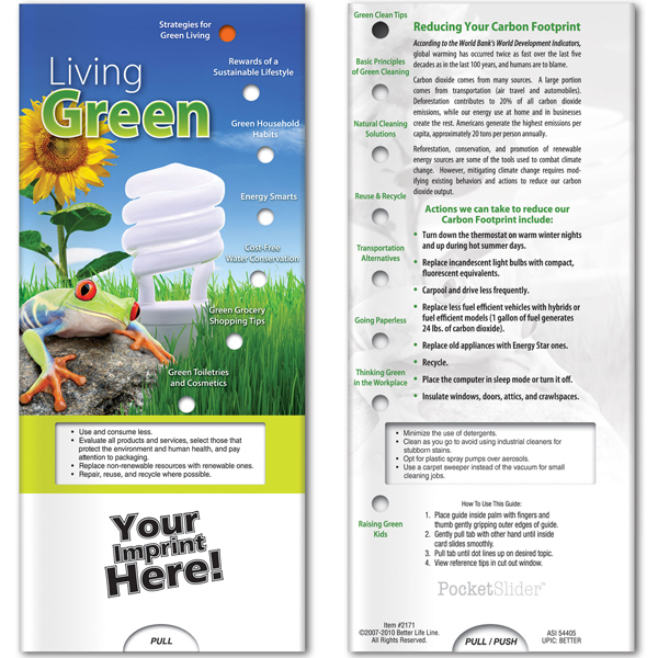 Promotional Living Green Pocket Slider