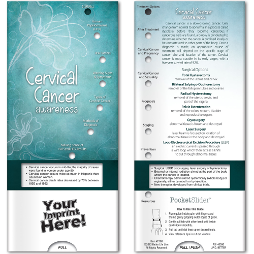 Promotional Pocket Slider Cervical Cancer