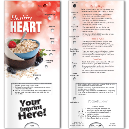 Promotional Pocket Slider Healthy Heart