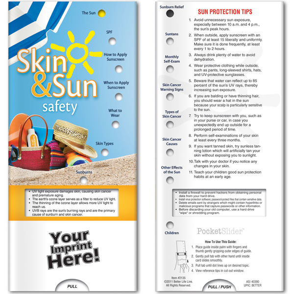 Promotional Pocket Slider Skin & Sun Safety