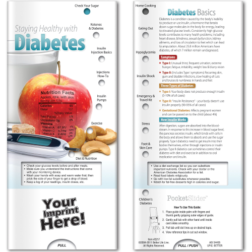 Promotional Pocket Slider: Diabetes
